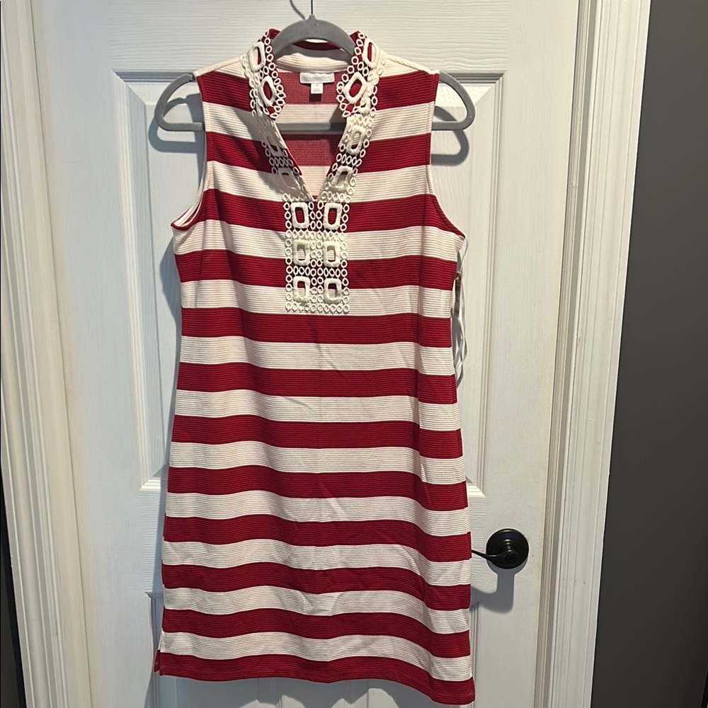 NWT Charter Club Striped Red Dress size medium